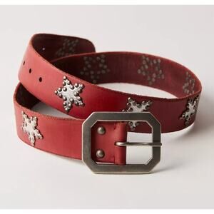 NWT Free People Red and Silver Belt Red and silver free people leather belt brand new... | Depop main image 4